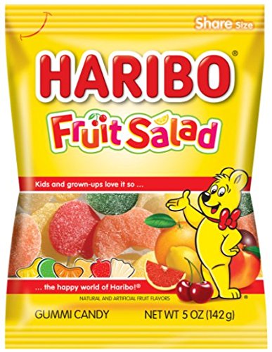 Haribo Gummi Candy, Fruit Salad, 5 Ounce (Pack of 12)