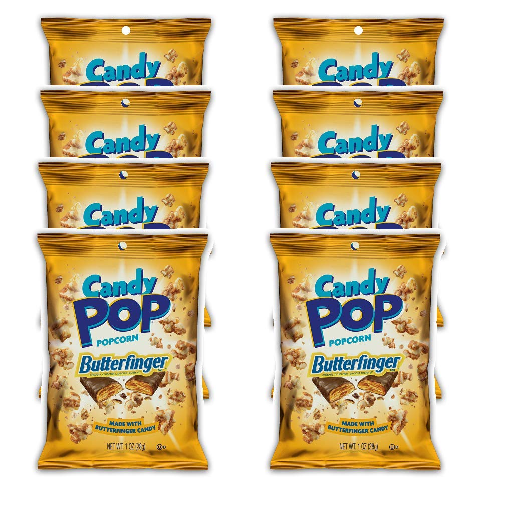 Candy Pop Butterfinger Popcorn | 1 Oz | Pack of 8