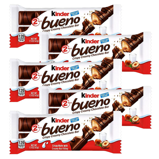 Kinder Bueno Crispy Creamy Chocolate Bar (Pack of 5)